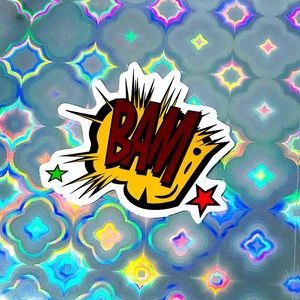 BAM Action Bubble Comic Book Vibes Contrast Sticker